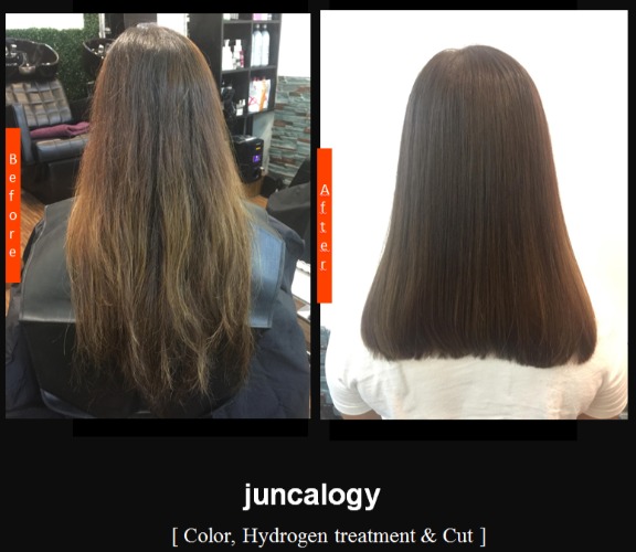 Dull, Frizzy hair】BEFORE & AFTER SAMPLE OF ” JuncaLogy “【Hair color, Hair  cut, Amino Acid Treatment】 | Junca group company